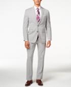 Kenneth Cole Reaction Men's Light Grey Sharkskin Slim-fit Suit