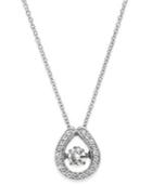Twinkling Diamond Star Diamond Horseshoe Pendant Necklace In 14k White Gold (1/3 Ct. T.w.)