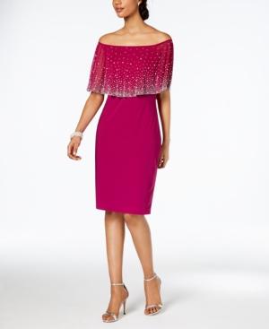 Msk Embellished Off-the-shoulder Dress
