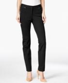 Alfani Petite Slim Zip-pocket Trousers, Only At Macy's