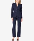 Tahari Asl Printed Two-button Pantsuit