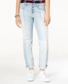 Black Daisy Juniors' Jamie Two-tone Boyfriend Jeans