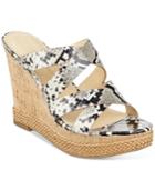 Ivanka Trump Habbie Strappy Wedge Platform Sandals Women's Shoes