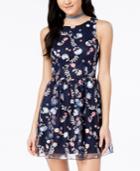 Speechless Juniors' Embroidered Fit & Flare Dress, Created For Macy's