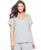 Nautica Plus Size Short Sleeve V-neck Top