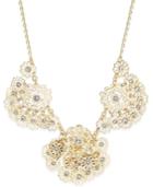 Kate Spade New York Gold-tone Crystal Flower Statement Necklace
