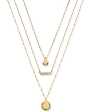 Bcbgeneration Gold-tone Be The Change 3 Charm Layering Necklace