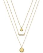 Bcbgeneration Gold-tone Be The Change 3 Charm Layering Necklace
