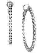 Diamond Earrings, 14k White Gold Diamond Hoop (2 Ct. T.w.)