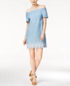 Maison Jules Embroidered Off-the-shoulder Dress, Only At Macy's