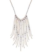 Inc International Concepts Gold-tone Blue Beaded Fringe Statement Necklace, Only At Macy's