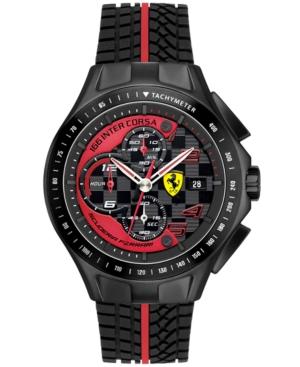 Scuderia Ferrari Watch, Men's Chronograph Race Day Red And Black Silicone Strap 44mm 830077
