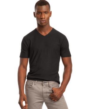 Kenneth Cole Reaction Core Slub V-neck T-shirt