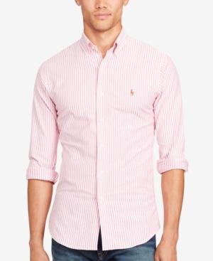Polo Ralph Lauren Men's Slim-fit Striped Stretch Oxford Shirt