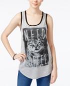 Mighty Fine Juniors' Need Coffee Graphic Tank Top