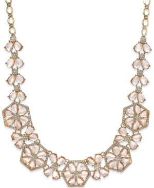Kate Spade New York 12k Rose Gold-plated Flower Crystal Statement Necklace