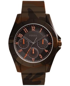 Fossil Men's Poptastic Multicolored Camo Silicone Strap Watch 44mm Fs5326