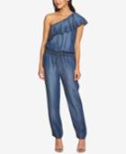 1.state One-shoulder Denim Jumpsuit