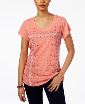 Style & Co Printed T-shirt, Only At Macy's