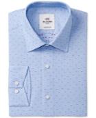 Ben Sherman Men's Slim-fit Blue & Red End On End Dress Shirt