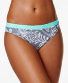 Go By Gossip Printed Contrast Band Bikini Bottom Women's Swimsuit