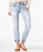 Dollhouse Juniors' Ripped Sequin-patch Skinny Jeans