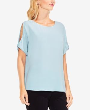 Vince Camuto Textured Cold-shoulder Top