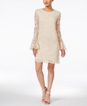 Betsey Johnson Lace Bell-sleeve Sheath Dress