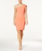 Calvin Klein One-shoulder Studded Dress