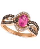 Le Vian Chocolatier Bubblegum Pink Sapphire (3/4 Ct. T.w.) And Diamond (1/2 Ct. T.w.) Ring In 14k Rose Gold