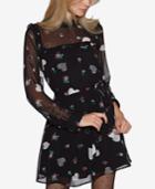 Avec Les Filles Printed Ruffled Fit & Flare Dress