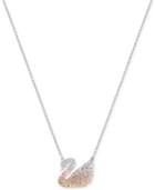 Swarovski Crystal Pave Swan 14-7/8 Pendant Necklace