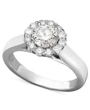 X3 Diamond Ring, 18k White Gold Certified Diamond Engagement Ring (1 Ct. T.w.)