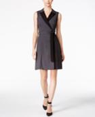 Calvin Klein Colorblocked Wrap Dress, Regular & Petite Sizes