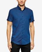 Calvin Klein Men's Diamond Jacquard Short-sleeve Shirt