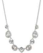 Givenchy Silver-tone Crystal & Stone Collar Necklace, 16 + 3 Extender