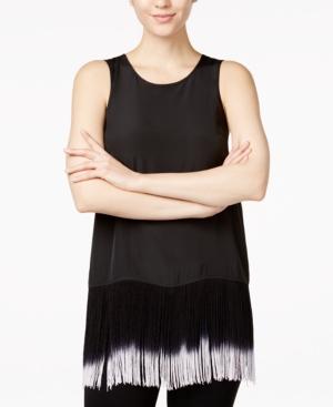Kensie Ombre Fringe Tank Top
