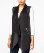 Bar Iii Faux-leather Flyaway Vest, Only At Macy's