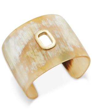 Gold-tone Cutout Horn Cuff Bracelet