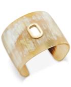 Gold-tone Cutout Horn Cuff Bracelet