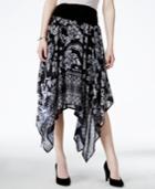Bcx Juniors' Printed Handkerchief-hem Skirt