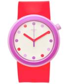 Swatch Unisex Swiss Pop Bright Red Silicone Strap Watch 41mm Pnp100