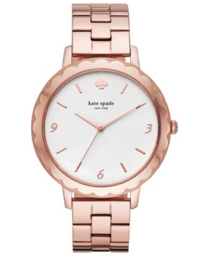 Kate Spade New York Women's Metro Scallop Pink Gold-tone Stainless Steel Bracelet Watch 38mm