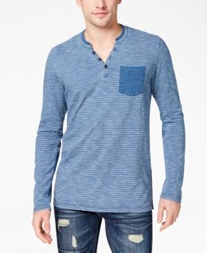 American Rag Men's Stripe Pocket Henley, Created For Macy's