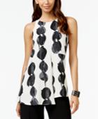 Alfani Prima Printed Double-layer Top, Only At Macy's