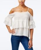 American Rag Ruffled Cold-shoulder Top, Only At Macy's
