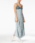 American Rag Juniors' Crochet Printed Halter Maxi Dress, Created For Macy's
