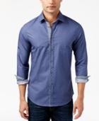 Hugo Boss Orange Men's Mini-paisley Chambray Trim Shirt