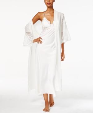 Flora By Flora Nikrooz Farrah Lace-trimmed Charmeuse Kimono