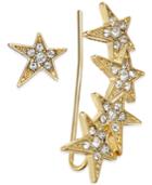 Abs By Allen Schwartz 12k Gold-plated Crystal Star Stud And Ear Climber
